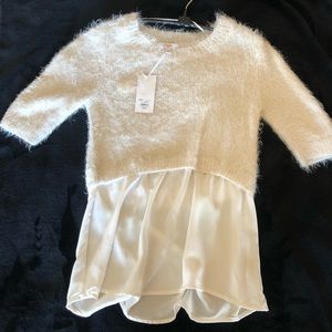 Sweater with Attached Blouse